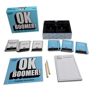 Goliath OK Boomer! Trivia Board Game Adults Blue Complete Excellent Condition
